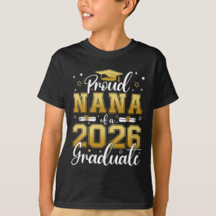 Stolze Nana eines Cl von 2026 Absolvent Senior Abs T-Shirt