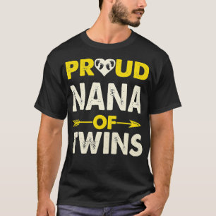 Stolze Nana von Zwillingen Schwanger mit zwei Bab T-Shirt