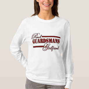 Stolze Nationalgarde-Freundin (rotes n-Schwarzes) T-Shirt