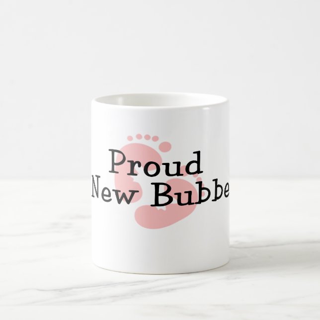 Stolze neue Bubbe Baby-Abdrücke Kaffeetasse (Mittel)