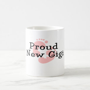 Stolze neue Gigi-Baby-Mädchen-Fußabdrücke Kaffeetasse