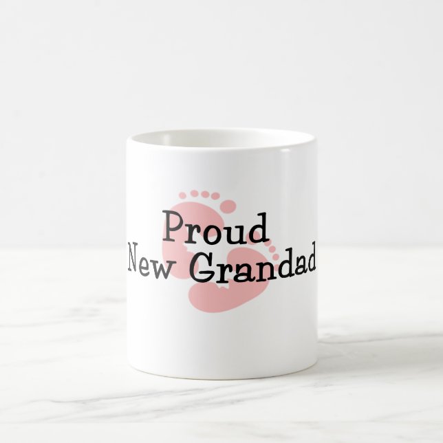 Stolze neue Grandad-Baby-Abdrücke Kaffeetasse (Mittel)