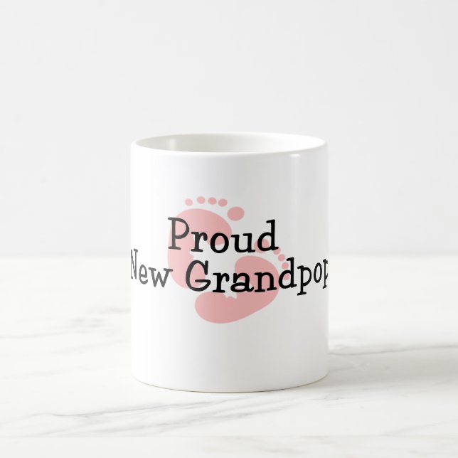 Stolze neue Grandpop Baby-Abdrücke Kaffeetasse (Mittel)