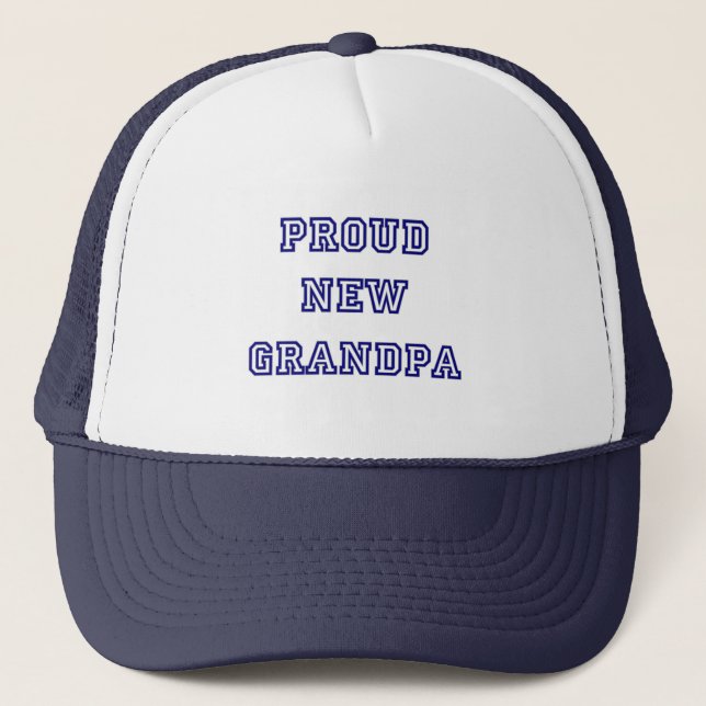 Stolze neue Großvater-Universitätstext-T-Shirts Truckerkappe (Vorderseite)