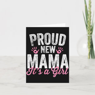 Stolze neue Mama Es ist ein Mädchen Mutter bald we Karte