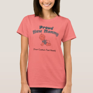 Stolze neue Mama, Mutteren-personalisierter T - T-Shirt
