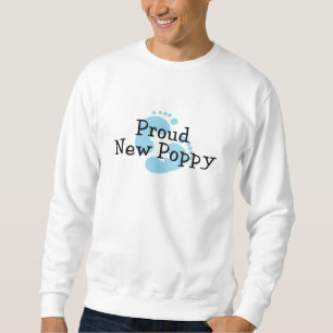 Stolze neue Mohnblumen-Baby-Abdrücke Sweatshirt