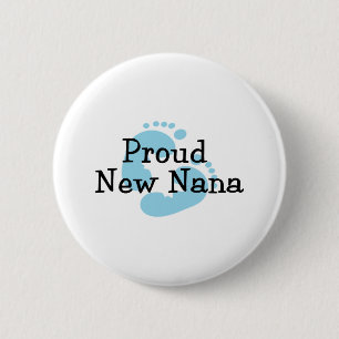 Stolze neue Nana-Baby-Abdrücke Button