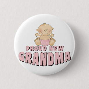 Stolze neue Oma T-Shirt Button