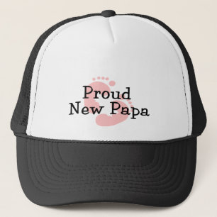 Stolze neue Papa-Baby-Abdrücke Truckerkappe