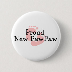 Stolze neue Papaya-Baby-Abdrücke Button