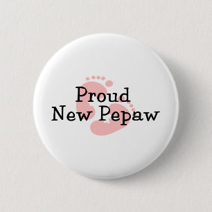 Stolze neue Pepaw Baby-Abdrücke Button