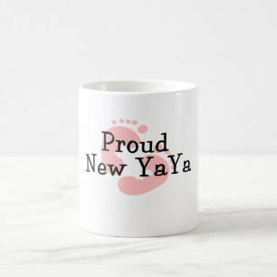 Stolze neue Yaya-Baby-Mädchen-Fußabdrücke Kaffeetasse