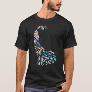 Stolze Niedliche Pfau Niedliche Vögel Tier Grafik T-Shirt