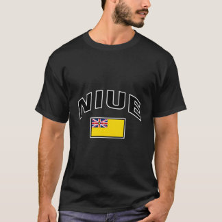 Stolze Niueaner Flagge Niue T-Shirt