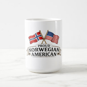 Stolze norwegisch-amerikanische Kaffeetasse