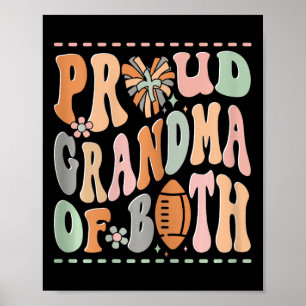 Stolze Oma beider Cheerleading Cheerleader Foo Poster