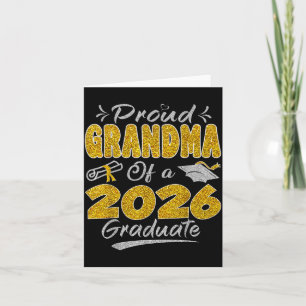 Stolze Oma eines Absolventen der Klasse 2026 Senio Karte