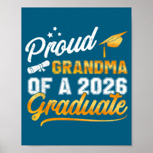Stolze Oma eines Absolventen der Klasse 2026 Senio Poster