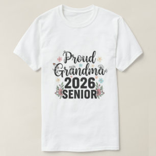 Stolze Oma eines Florals zum Abschlussjahrgang 202 T-Shirt