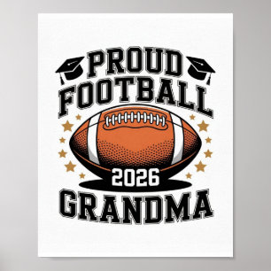 Stolze Oma eines Football-Absolventen der Klasse 2 Poster