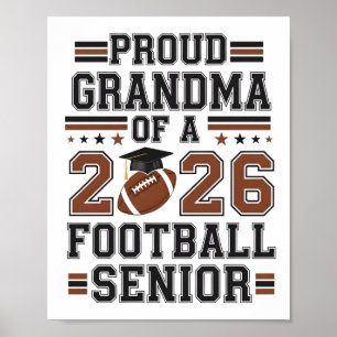 Stolze Oma eines Football-Absolventen der Klasse 2 Poster