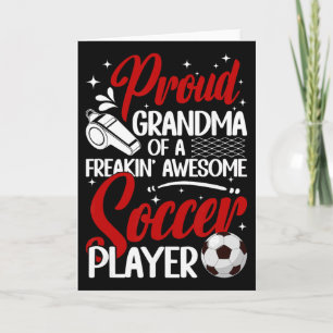 Stolze Oma eines Fußballspielers Oma Fußball Oma Karte