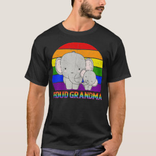 Stolze Oma-Elefanten-Stolze Mutter LGBT Gay P T-Shirt