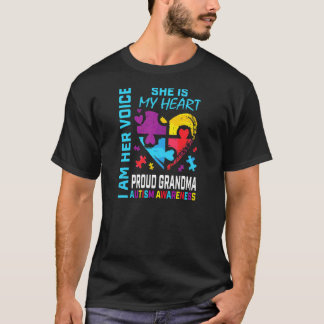 Stolze Oma Frauen Autism Awareness Enkelin T-Shirt