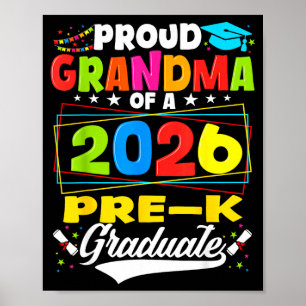 Stolze Oma von 2026 Vorschul-Absolventin Muttertag Poster