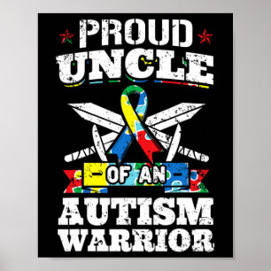 Stolze Onkel eines Autismus Krieger Autistische Au Poster