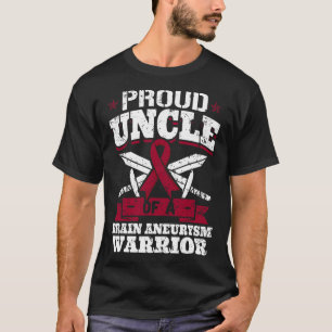 Stolze Onkel eines Gehirnaneurysma Kriegerbewussts T-Shirt