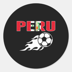 Stolze peruanische Fußballfans Trikot peruanische Runder Aufkleber