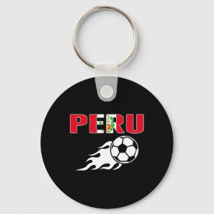 Stolze peruanische Fußballfans Trikot peruanische Schlüsselanhänger