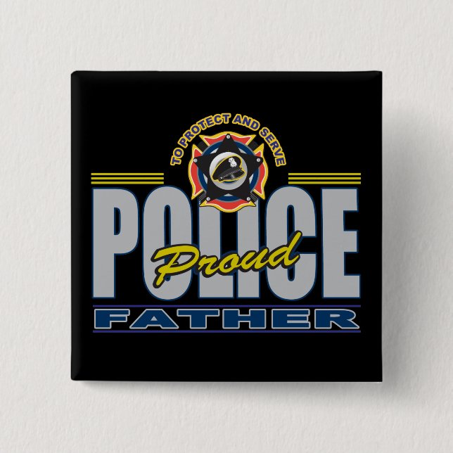 Stolze Polizei hervorbringen Button (Vorderseite)
