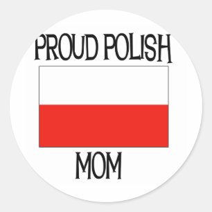 Stolze polnische Mama Runder Aufkleber