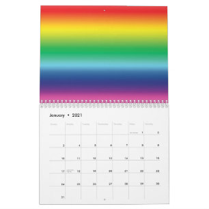 Stolze Regenbogenfarben Gays-lgbt-Fahne cool Kalender