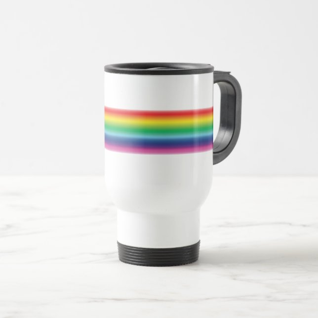 Stolze Regenbogenfarben lgbtq Gay Fahne Reisebecher (VorderseiteRechts)