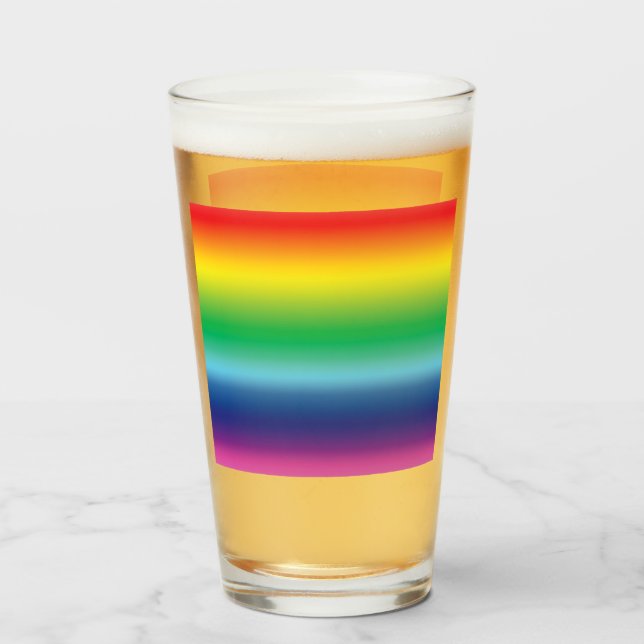 Stolze Regenbogenfarben lgbtq lgbt Gay Fahne frei Glas (Vorne (Gefüllt))