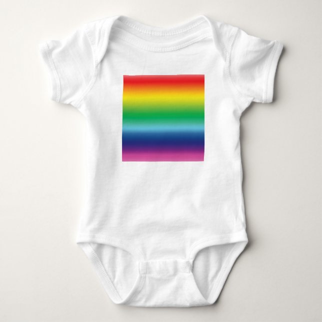 Stolze Regenbogenfarben lgbtq lgbt Gay Flag Muster Baby Strampler (Vorderseite)