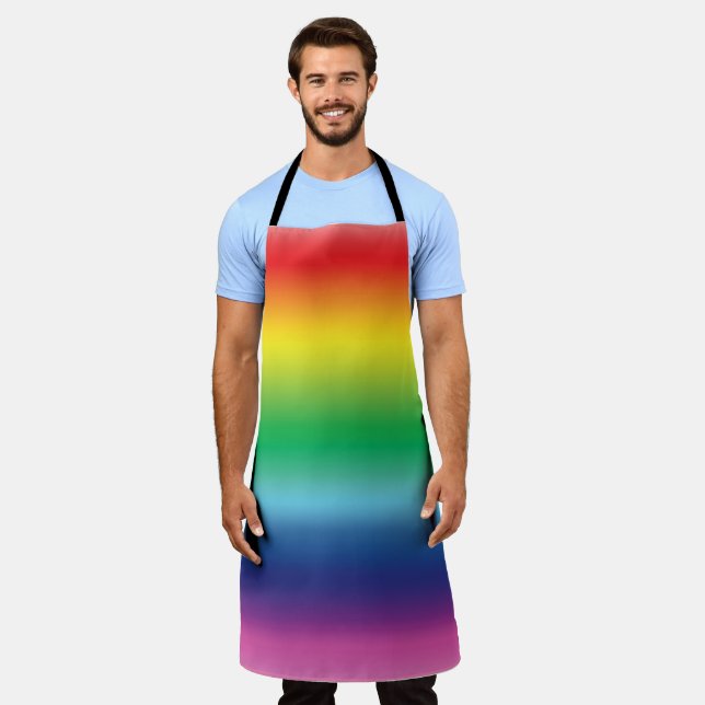 Stolze Regenbogenfarben lgbtq lgbt Gay Flag Muster Schürze (Getragen)