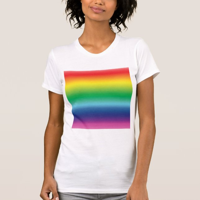 Stolze Regenbogenfarben lgbtq lgbt Gay Flag Muster T-Shirt (Vorderseite)