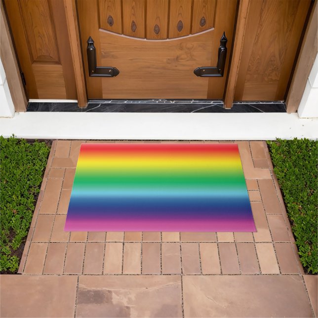 Stolze Regenbogenfarben lgbtq lgbt Gay Flagge Fußmatte (Außenbereich)