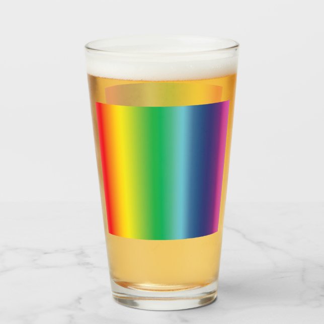 Stolze Regenbogenfarben lgbtq lgbt que klar Glas (Vorne (Gefüllt))