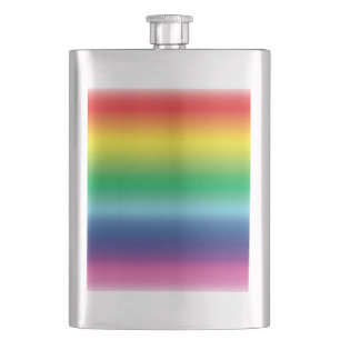 Stolze Regenbogenfarben lgbtq Schwulenflagge - Flachmann