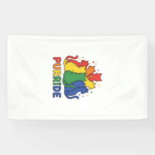Stolze Regenbogenkatze Vintage Vektor Design_1 Banner