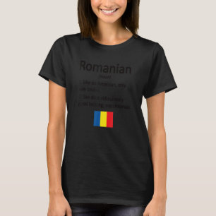 Stolze rumänische Definition Rumänien Flagge Rumän T-Shirt