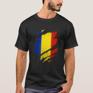 Stolze rumänische Tornschlucht - Rumänische Flagge T-Shirt
