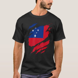 Stolze samoanische Shirts gedrehte Samoa-Flagge