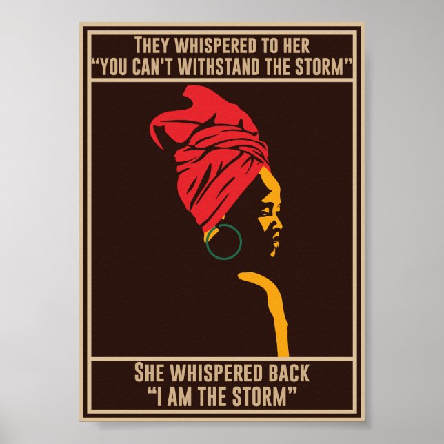 Stolze schwarz-afrikanische Frauen, ich bin der St Poster (Vorne)